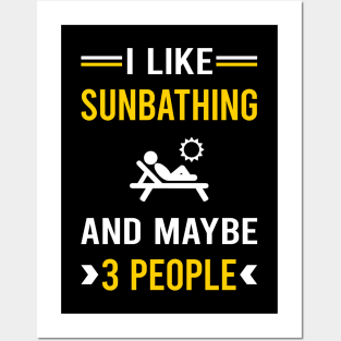 3 People Sunbathing Sunbathe Sunbath Sun Bathing Posters and Art